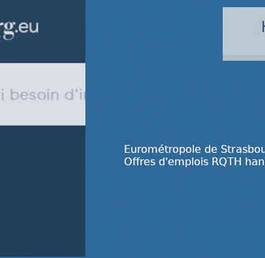 Eurométropole Strasbourg emploi handicap rqth