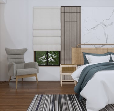 Luxury master bedroom interior at Fortune Hestia Villas