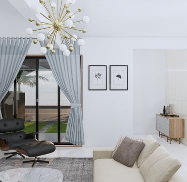 Modern drawing room with premium interiors at Fortune Hestia Villas