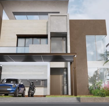 Modern exterior view of Fortune Hestia homes with elegant design and spacious balconies