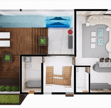 Complete North facing 4 BHK villa floor plan at Fortune Hestia Sarjapur Road – modern Greek-inspired