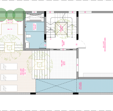 South facing Fortune Hestia villa second floor plan featuring guest bedroom, terrace, and utility