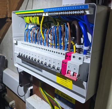 RCBO Consumer unit with integral SPD