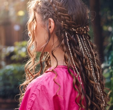curly-braid-hairstyle-pink-outfit