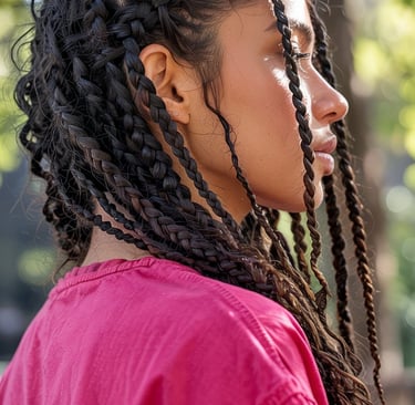 Cornrow-Inspired Multiple Braids