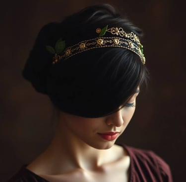 elegant-gold-filigree-headpiece