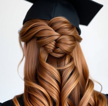 elegant-graduation-hairstyle-with-twisted-updo-and-golden-brown-highlights