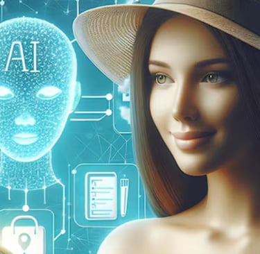 Traveler using AI-powered app for planning – advanced tools for smarter and safer trips.