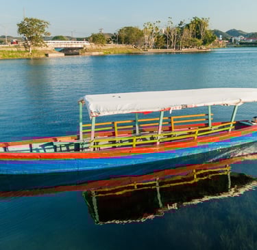 Flores and Lake Petén Itzá, Guatemala