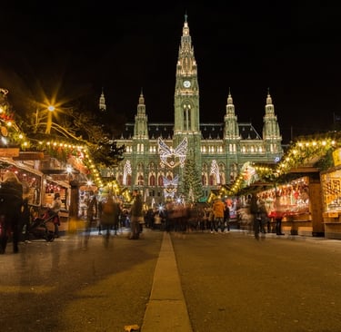 avond op de kerstmarkt in wenen