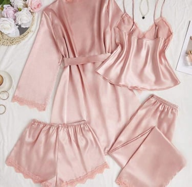 Ensemble de pyjama en satin femme 