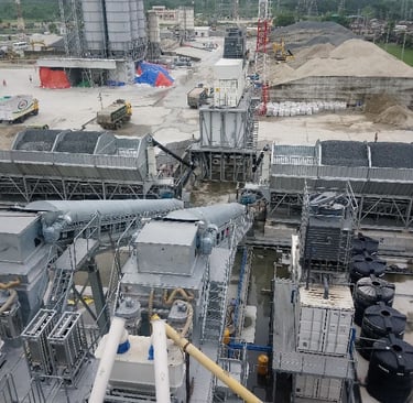 chiller and ice water unit in concrete batching plant
