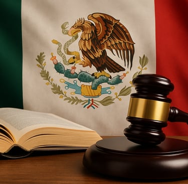 Bandera de México con una constitución legal