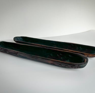 Hand carved vessel. Sweet chestnut reclaimed wood. Wabisabi design. Minimal interior design.