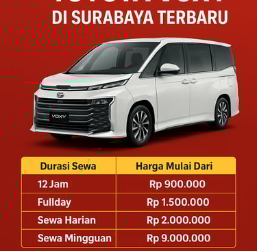Gambar Harga Sewa Mobil Toyota Voxy di Surabaya