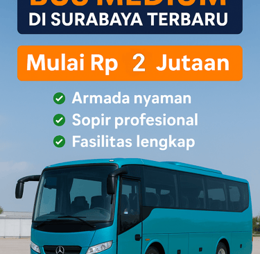 Harga Sewa Bus Medium Pariwisata di Surabaya