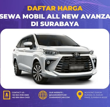 Harga Sewa Mobil Avanza di Surabaya Juara Rent Car