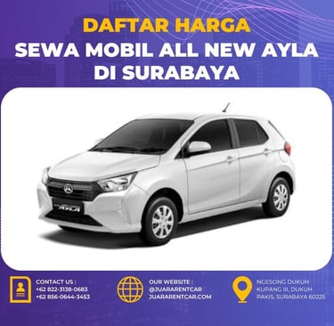 Harga Sewa Mobil Daihatsu Ayla di Surabaya