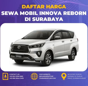 Harga Sewa Mobil Innova Reborn di Surabaya