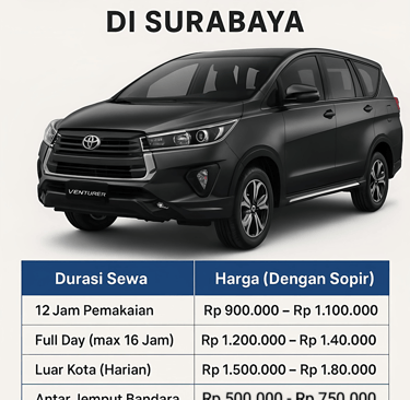 Harga Sewa Mobil Innova Venturer di Surabaya
