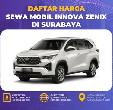 Harga Sewa Mobil Innova Zenix di Surabaya