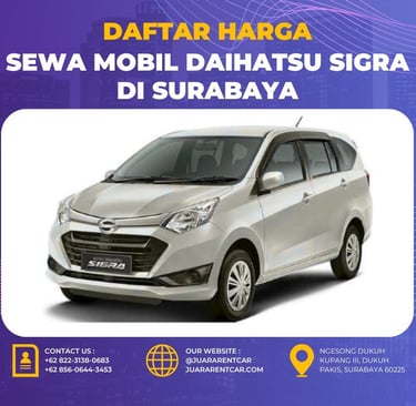 Harga Sewa Mobil Daihatsu Sigra di Surabaya