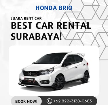 Rental Mobil Honda Brio di Surabaya Juara Rent Car