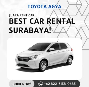 Rental Mobil Agya di Surabaya Juara Rent Car