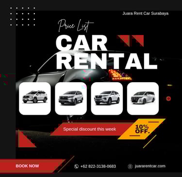 Tarif Rental Mobil di Surabaya Juara Rent Car