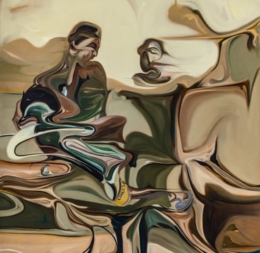 "Vestiges II" Oil painting on canvas by Luke Agada