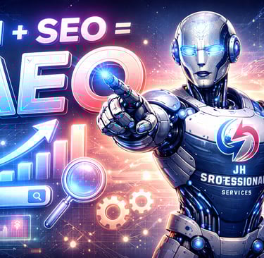 AEO is AI + SEO = Answer Engine Optimization = Artificial Intelligence searching optimized answers 
