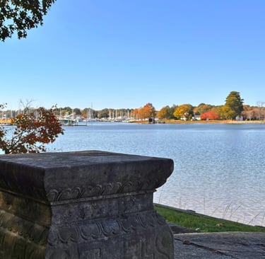 Waterfront view in Gloucester, VA near York River, reflecting coastal landscapes served by The King’s Garden