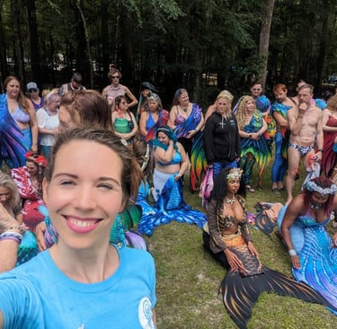 The Spring Splash Mermaid Meet-Up! Tails, Fins, and Mers of all stripes attended!