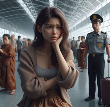 poor girl stuck at yangon airport