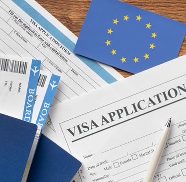 a passport application form of visa application for a visa