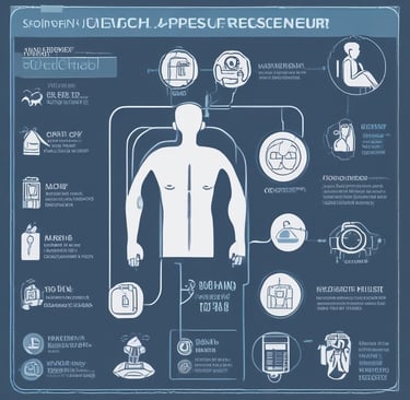 The scene depicts an operating room or medical setup with a surgical table covered in a light blue sterile sheet. Surrounding the table are various pieces of medical equipment, including monitoring devices and anesthesia machines. Shelves in the background hold additional medical supplies.