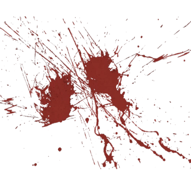 Elément de décor - tâche de sang - E. B. Ashford, auteur de romans horrifiques et fantastiques.