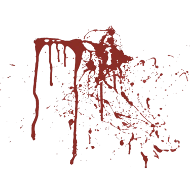 Elément de décor - tâche de sang - E. B. Ashford, auteur de romans horrifiques et fantastiques.