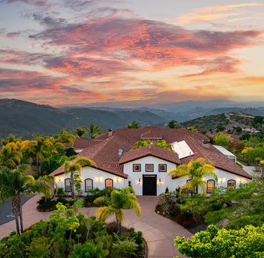 Airbnb hacienda style home on hilltop overlooking valley