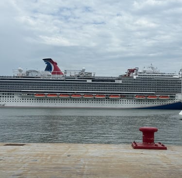 Carnival cruise ship docked at port