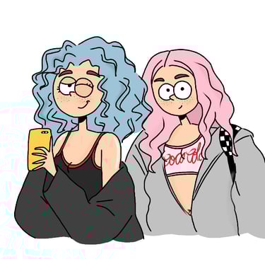 a couple of people with their cell phones. diane Mulolo Faida. Selfie