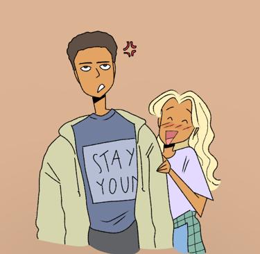 a man and woman standing next to each other. Diane Mulolo Faida