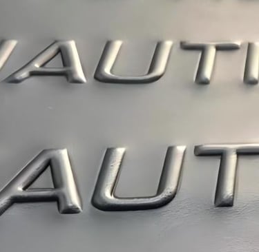 Embossed logo effect on a bag, a durable and premium custom manufacturing option.