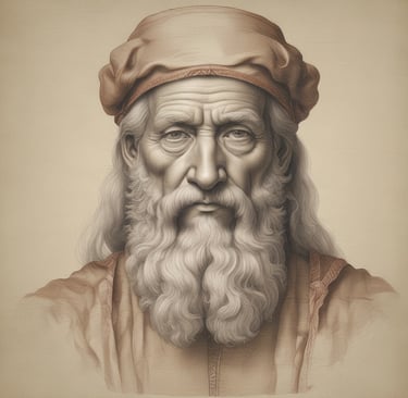 A digital portrait blending AI-generated textures with hand-drawn sketch lines, showcasing the fusion of technology and artistry.