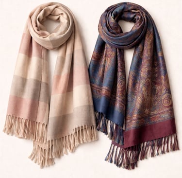 Traditional woolen scarves