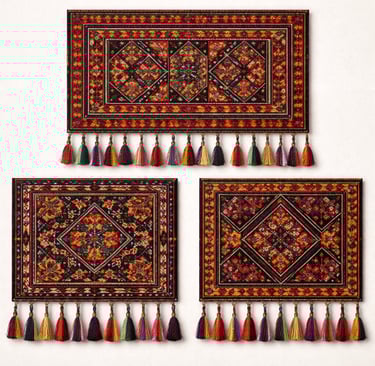 Decorative Balochi embroidery panels