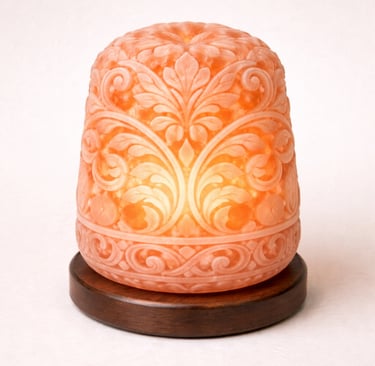 Ornamental Himalayan salt lamp decorative artisan lighting piece