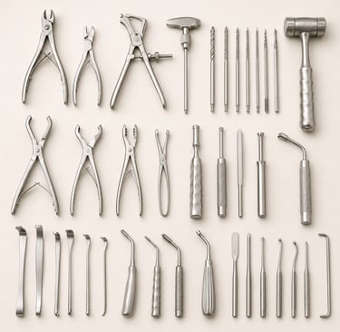 Precision orthopedic instruments for bone and joint surgery