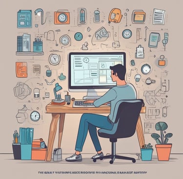 a computer on a desk