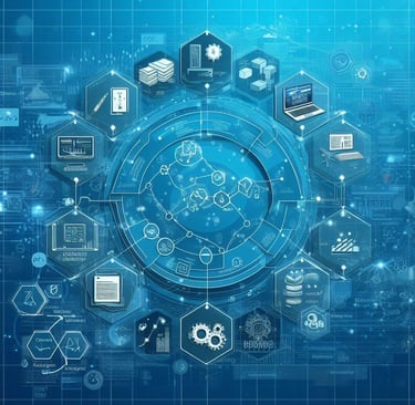 a blueprinted image of a circular object with a clock on it